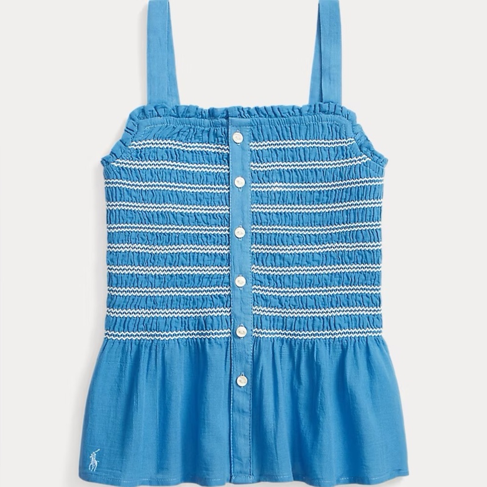 Polo by Ralph Lauren Royal Blue Textured Tank Top, Girls size 8